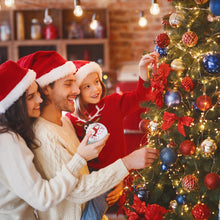 Carica l'immagine nel visualizzatore di Gallery, Relaxdays Palline di Natale, Set 103 Addobbi Natalizi in Plastica, Decorazioni per Albero in Vari Design, Rosso Bianco