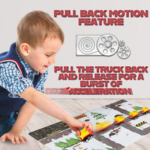 Carica l'immagine nel visualizzatore di Gallery, KreativeKraft Calendario dell’Avvento 2024 con 24 Sorprese Giocattolo per Bambini (Camion da costruzione)