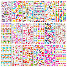 Carica l&#39;immagine nel visualizzatore di Gallery, Leenou Adesivi per Bambini, 1000+ Adesivi 3D Stickers per Puffy Adesivi per Regali Gratificanti Scrapbooking Inclusi Camion, Animali, Pesci, Dinosauri, Numeri, Frutta e Altro (18 Fogli)