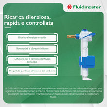 Carica l'immagine nel visualizzatore di Gallery, Galleggiante fluidmaster wc attacco laterale 3/8'' con adattatore universale