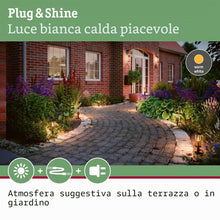 Carica l'immagine nel visualizzatore di Gallery, Paulmann 94323 Plug &amp; Shine Lampada da esterni LED Minipoller Classic IP44 incl. 1x2 Watt dimmerabile chiaro metallo 300