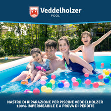 Carica l&#39;immagine nel visualizzatore di Gallery, Veddelholzer Set per la riparazione della piscina Nastro impermeabile subacqueo 10 cm x 150 cm Nastro sigillante trasparente, nastro flessibile, strumento per la riparazione della piscina