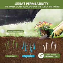 Carica l'immagine nel visualizzatore di Gallery, Velway Telo Pacciamatura 2x10M - 100g/m² Telo Anti Erbacce per Orto, Giardino, Tessuto Permeabile all'Acqu, Stabilizzazi
