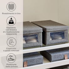 Carica l'immagine nel visualizzatore di Gallery, LOVE IT STORE IT Premium Scatola Porta Scarpe, Grigio, 2 Pezzi
