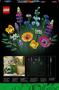 LEGO 10313 Icons Bouquet Fiori Selvatici Finti con Papaveri e Lavanda Artificiali, Idee Regalo per Uomo o Donna, per Moglie o Marito, Botanical Collection, Modellismo e Hobby Creativi per Adulti
