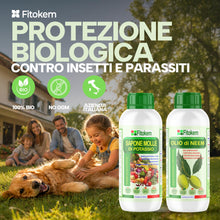 Carica l'immagine nel visualizzatore di Gallery, Fitokem Sapone Molle di Potassio 1lt e Olio di Neem 1lt Kit Protezione Piante Corroborante Naturale per Orto e Giardino 
