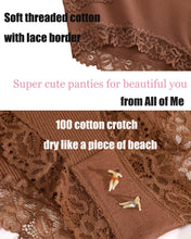 Carica l'immagine nel visualizzatore di Gallery, ALL OF ME Confezione da 6 Pezzi di Biancheria Intima da Donna in Cotone Brasiliano, Slip in Pizzo Morbido Hipster Sexy Panties, Mutandine da Donna, Mutandine morbide, Taglie S-XL, Serie A-6, M
