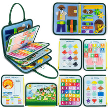 Carica l'immagine nel visualizzatore di Gallery, BONNYCO Montessori Busy Board Feltro. Valigetta Giochi Montessori Didattici, Pannello Sensoriale Bambini Board. Giochi Bambini 1 2 3 4 5 6 Anni, Regalo Bambino Bambina Bimbo Book Compleanno Natale