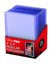 Carica l'immagine nel visualizzatore di Gallery, 25 Ultra Pro Toploader - Raccoglitore per carte da collezione, ultra trasparente, regolare, 63,5 x 88,9 mm