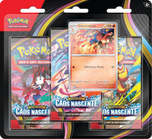 Carica l'immagine nel visualizzatore di Gallery, Pokémon: confezione da tre buste dell’espansione Megaevoluzione - Caos Nascente del GCC Pokémon (una carta promozionale 