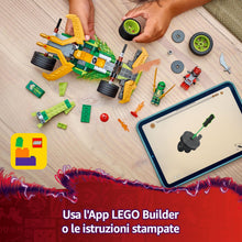 Carica l'immagine nel visualizzatore di Gallery, LEGO NINJAGO Racer Pull-Back di Lloyd - Modello di Auto da Corsa Giocattolo con 2 Minifigure, Armatura, Spade e Elementi Fulmine, Giochi per Bambini e Bambine da 7 Anni Fan delle Macchine Ninja 71828