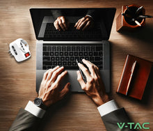Carica l'immagine nel visualizzatore di Gallery, V-TAC Multipresa Triplo Adattatore Salvaspazio - 2 Prese Laterali 10/16A Bipasso e una Frontale 10/16A Bipasso Shuko con