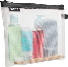 Carica l'immagine nel visualizzatore di Gallery, Leitz WOW Busta da Viaggio per Cosmetici, Resistente all'Acqua, Adatta come Borsa per il Bagno, Indicata per i Viaggi, 24 x 17 x 3 cm, Nero , 40140095
