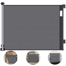 Carica l'immagine nel visualizzatore di Gallery, HOMGEN Cancelletto per Bambini Estensibile 0-180cm Cancello per Scale Retrattile Durevole Alto 86 cm Cancello Retrattile per Bambini Cancelletto di Sicurezza per Cani Cancello Retrattile Antistrappo