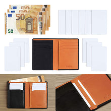 Carica l'immagine nel visualizzatore di Gallery, Portafoglio uomo slim - 100% pelle - piccolo, sottile - Porta soldi e carte di credito - Portacarte compatto