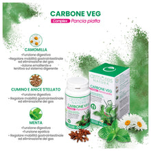 Carica l'immagine nel visualizzatore di Gallery, Armores Natura Integratori Alimentari, Carbone Vegetale Complex, per la Riduzione Del Gonfiore, con Carbone Attivo ed Estratti Vegetali di Camomilla, Anice Stellato, Cumino e Menta, 60 capsule