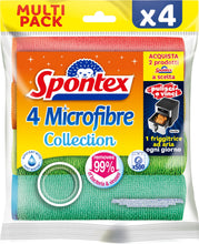 Carica l'immagine nel visualizzatore di Gallery, Spontex Microfibre x4, Panni Multiuso Colorati in Microfibra Tessile, 4 pezzi, Microfibra (confezione da 4)