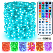 Carica l'immagine nel visualizzatore di Gallery, BrizLabs Catena Luminosa Natale Interno, 10M 100 LED Luci Stringa USB Colorate Filo Rame Ghirlanda RGB con 48 Tasti Tele
