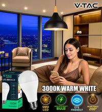 Carica l'immagine nel visualizzatore di Gallery, V-TAC 3x Lampadine LED A65 da 15W - SUPER LUMINOSE - 1521 Lumen - Attacco E27 - Lampadine Nuova Generazione - Equivalent