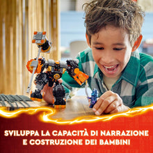 Carica l&#39;immagine nel visualizzatore di Gallery, LEGO NINJAGO Mech Elemento di Terra di Cole, Giochi d&#39;Azione per Bambini e Bambine da 7 Anni, Action Figure Snodabile da Battaglia, Giocattolo Personalizzabile con 2 Minifigure, Regalo Ninja 71806