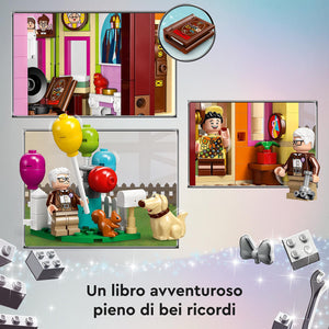 LEGO Disney e Pixar Casa di “Up”, Modellino da Costruire con Palloncini e Figure di Carl, Russell e Dug, Giochi per Bambini e Bambine da 9 Anni, Idea Regalo Iconica, Giocattolo da Collezione 43217