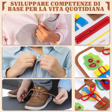 Carica l'immagine nel visualizzatore di Gallery, Valigetta Montessori Interattiva Bambini 2 3 4 5 6 anni Libro Montessori Busy Board è un pannello sensoriale interattivo