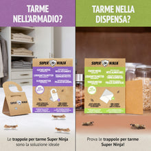 Carica l'immagine nel visualizzatore di Gallery, Super Ninja Antitarme per Armadi Vestiti, Trappole Tarme Vestiti, 4 Pezzi