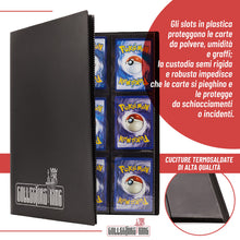 Carica l'immagine nel visualizzatore di Gallery, Collectors King Raccoglitore Carte Pokemon - Album Compatibile per 360 Card di One Piece Gx Ex Trainer Go, Yugioh, Mtg Magic - 9 Tasche x Pagina da 9.5x7cm