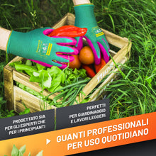 Carica l'immagine nel visualizzatore di Gallery, GRÜNTEK Guanti da Lavoro e Giardinaggio L/9 in bambù e Lattice 2 PAIA Per Lavoro Domestico Ediliza Pittura Supermercato 