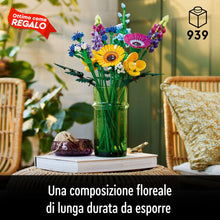 Carica l&#39;immagine nel visualizzatore di Gallery, LEGO 10313 Icons Bouquet Fiori Selvatici Finti con Papaveri e Lavanda Artificiali, Idee Regalo per Uomo o Donna, per Moglie o Marito, Botanical Collection, Modellismo e Hobby Creativi per Adulti