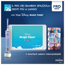 Carica l'immagine nel visualizzatore di Gallery, Oral-B Spazzolino Elettrico Kids 3+ Disney Frozen, Azzurra Testina Custodia