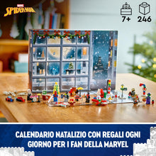 Carica l&#39;immagine nel visualizzatore di Gallery, LEGO Marvel Calendario dell’Avvento 2024 Spider-Man, Giocattolo con Minifigure dei Supereroi e Modellini da Costruire, Gioco di Ruolo per Bambini e Bambine da 7 Anni in su, Idea Regalo di Natale 76293