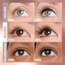 Carica l'immagine nel visualizzatore di Gallery, Maybelline New York Mascara Volumizzante, Adatto a Occhi Sensibili, Ciglia Incurvate e Volumizzate, Lunga Tenuta, Resist