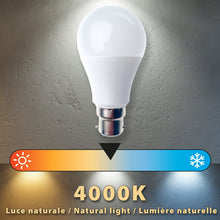 Carica l'immagine nel visualizzatore di Gallery, Velamp lampadina LED forma a goccia (A60) - Copertura opale - Attacco a baionetta (B22) Francia - Potenza 12W Equivalent