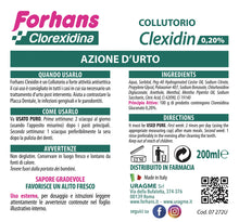 Carica l'immagine nel visualizzatore di Gallery, Forhans Liquido Antisettico Clorhexidina Clexidin 0.20% Collutorio dal gusto gradevole, 200 ml