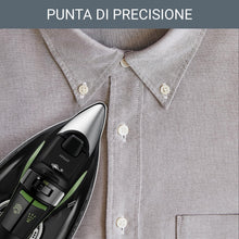 Carica l'immagine nel visualizzatore di Gallery, Rowenta DW6330D1 Eco Intelligence Ferro a Vapore, Distribuzione Ottimale del Vapore, 2500 W di Potenza, Tempo di Riscaldmento Rapido, 300 ml, Nero/Verde