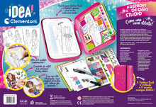 Carica l&#39;immagine nel visualizzatore di Gallery, Clementoni Idea - Fashion Designer, Lavagna Luminosa Creativa per Bambine 7+ Anni, Set Abbigliamento con Supporto Pieghevole, Disegni e Modelli Unici, Gioco Creativo, Made in Italy, 18715