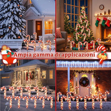 Carica l'immagine nel visualizzatore di Gallery, VEEKAY 12 Pezzi Natalizie Luce Solare per Esterni,8 Modalità Impermeabile Natale Luci,Luci Solari di Natale Candy,Forma 