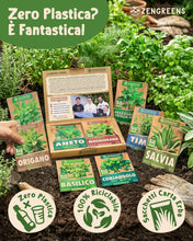 Carica l'immagine nel visualizzatore di Gallery, ZenGreens® Set di Semi di Erbe Aromatiche bio - 12 varietà antiche