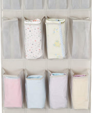 Carica l'immagine nel visualizzatore di Gallery, Amazon Basics Scarpiera a sospensione da porta a 24 scomparti, 48 x 170.7 cm, Grigio