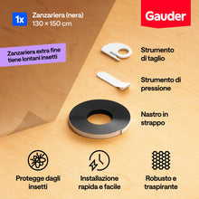 Carica l'immagine nel visualizzatore di Gallery, GAUDER Zanzariera finestra, zanzariere per finestre (130x150cm)
