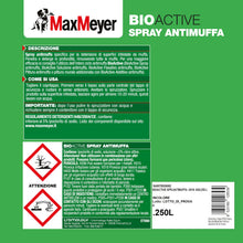 Carica l'immagine nel visualizzatore di Gallery, MaxMeyer Spray Antimuffa per interni Bioactive INCOLORE 0,25 L