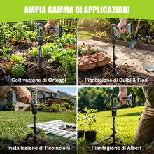 Carica l'immagine nel visualizzatore di Gallery, WORKPRO 2 Pezzi Punta per Trivella a Spirale da Giardino,Lega di acciaio, Trapano a Mano Attrezzo da Giardinaggio, a Man