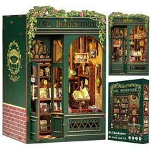 Carica l'immagine nel visualizzatore di Gallery, CUTEBEE Book Nook - Kit fai da te in miniatura, casa delle bambole in miniatura, casa delle bambole fai da te, con protezione antipolvere e luce LED, kit di costruzione per adulti (gufo Bookstore)
