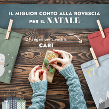 Carica l'immagine nel visualizzatore di Gallery, Amari® Calendario dell'Avvento da riempire Pastell Mix - 24 Sacchetti di Carta (con Chiodi di Legno) da Realizzare per Natale - Sacchetti di Carta con Adesivi numerici