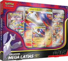 Carica l'immagine nel visualizzatore di Gallery, Pokémon: collezione Mega Latias-ex del GCC Pokémon (una carta promozionale olografica, una carta lenticolare gigante e quattro buste di espansione)