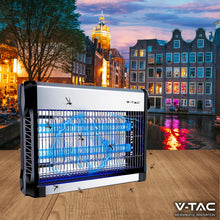 Carica l'immagine nel visualizzatore di Gallery, V-TAC Zanzariera Elettrica 20W con Area di Azione 80 m² - Design Sottile - Zanzariera con Luce Blu UV per Uso Interno ed Esterno - Trappola Elettrica contro Zanzare e Insetti - Potenza 20W