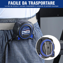 Carica l'immagine nel visualizzatore di Gallery, WORKPRO Nastro Metrico da 5m, Metro a Nastro Retrattile professionale ad alta precisione con gancio magnetico e nastro l
