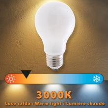 Carica l'immagine nel visualizzatore di Gallery, Velamp lampadina LED a filamento diffusore Opal - Forma a Goccia (A60) - Attacco a vite grande (E27) - Potenza 12W Equiv