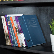 Carica l'immagine nel visualizzatore di Gallery, Amazon Basics Cassetta portavalori a forma di libro, Serratura con combinazione, Grande, Blu
